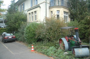 Vor dem Einsatz von Bütler-Gartenpflege